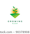 Green Nature Farm Agriculture Logo 90378908