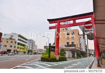 靜岡傍晚的淺間通 90379735