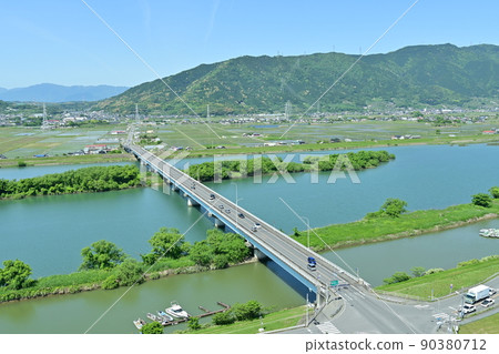 View from the observation tower of Kiso Sansen Park and Mt. Tado 90380712