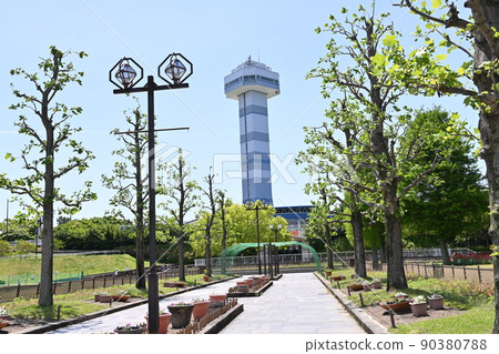 Observation tower and open space of Kiso Sansen National Government Park Observation tower and open space of Kiso Sansen National Government Park 90380788