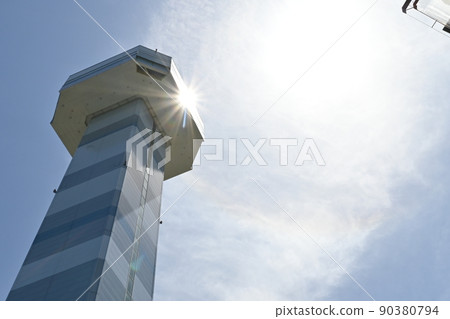 Observation tower and light beam of Kiso Sansen National Government Park Observation tower and light beam of Kiso Sansen National Government Park 90380794