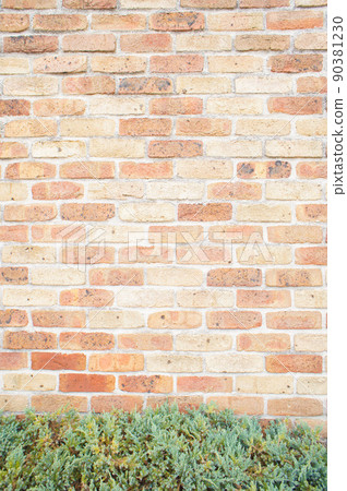 磚牆和植物綠色 磚牆和植物綠色 90381230