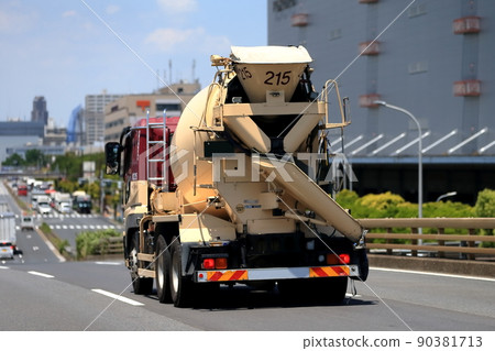 Image of agitator truck (concrete mixer truck) 90381713
