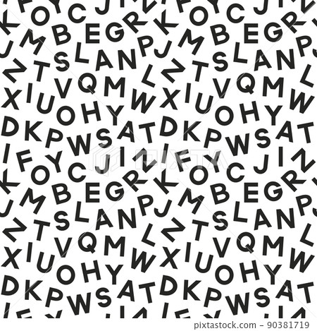 Seamless pattern with alphabet. Vector illustration. Seamless pattern with alphabet. Vector illustration. 90381719