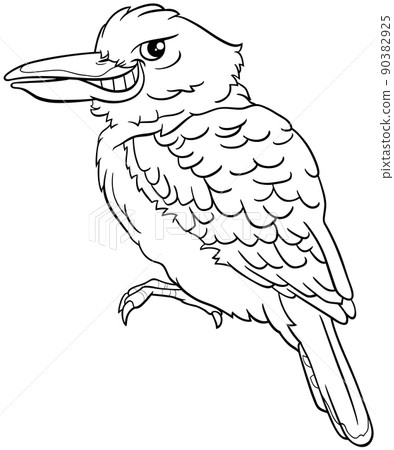 cartoon kookaburra bird animal character coloring page cartoon kookaburra bird animal character coloring page 90382925