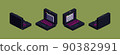 A Pixelart Style Notebook In Isometric Projection On Four Sides 90382991