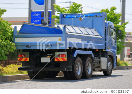Image of a running dump truck Image of a running dump truck 90383197