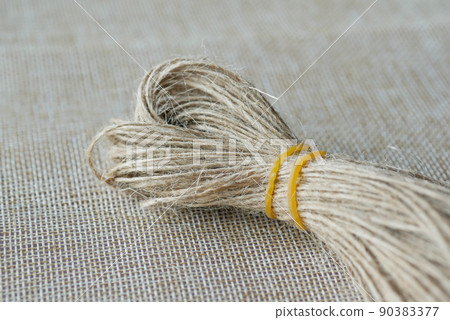 Roap texture on a table closeup  90383377