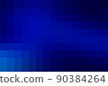 Gradient background from dark blue squares. Geometric blue halftone texture for presentation, magazines, fliers, annual reports, posters and business cards. Vector illustration 90384264