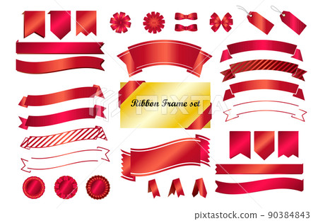 Ribbon frame_red Ribbon frame_red 90384843