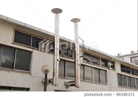 Chimney exhaust port installed in the factory Exhaust gas 90386151