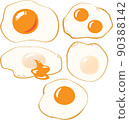 Illustration of a delicious fried egg 90388142