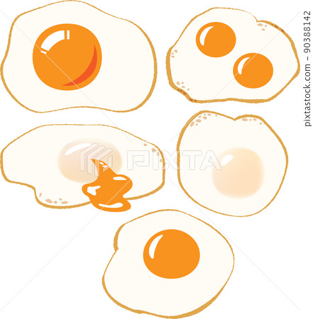 Illustration of a delicious fried egg Illustration of a delicious fried egg 90388142