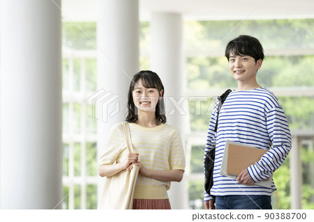 College student image: Young men and women smiling looking at the camera College student image: Young men and women smiling looking at the camera 90388700