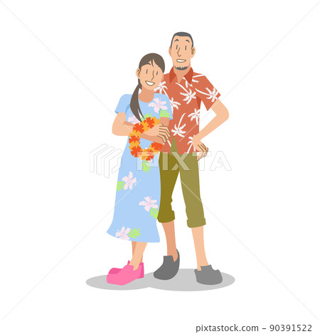 A couple enjoying a vacation at the resort 90391522