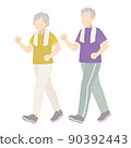 Walking person (elderly person) 90392443