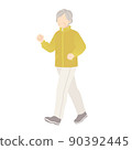 Walking women (elderly) 90392445