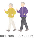 Walking person (elderly person) 90392446