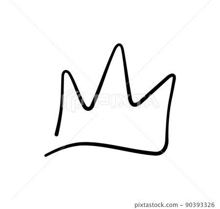 Hand drawn doodle crown. King crown sketch. Majestic tiara. King and queen royal diadem. Vector illustration isolated in doodle style on white background Hand drawn doodle crown. King crown sketch. Majestic tiara. King and queen royal diadem. Vector illustration isolated in doodle style on white background 90393326