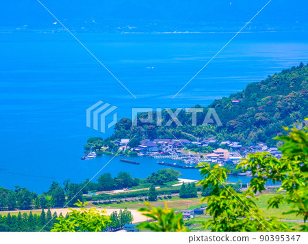 從八幡山城遺址眺望琵琶湖 90395347