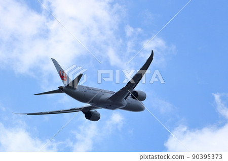 Osaka International Airport JAL Airplane Takeoff 90395373