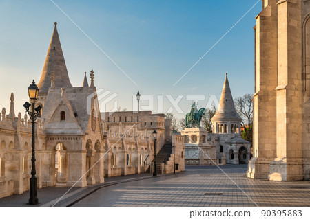 Budapest Hungary, city skyline at Fisherman's Bastion Budapest Hungary, city skyline at Fisherman's Bastion 90395883