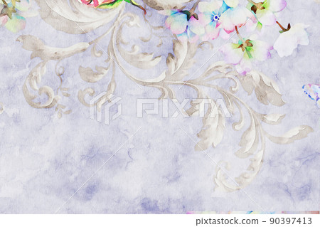 Beautiful colorful watercolor flower illustration Beautiful colorful watercolor flower illustration 90397413