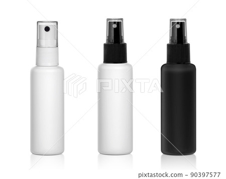 Plastic spray bottles isolated on white background 90397577
