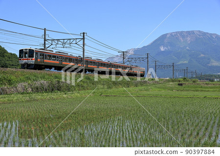 伊吹山和東海道線311系列普通列車 90397884