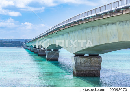 好天氣古宇利橋,古宇利島早晨,沖繩度假村 好天氣古宇利橋,古宇利島早晨,沖繩度假村 90398070