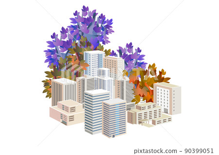 Cityscape of beautiful skyscrapers. Creating a city where beautiful buildings and people can live brightly in harmony with nature. It was Cityscape of beautiful skyscrapers. Creating a city where beautiful buildings and people can live brightly in harmony with nature. It was 90399051