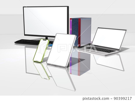 PC PC Latest PC Tablet Smartphone Smartphone White screen (3DCG image) 90399217