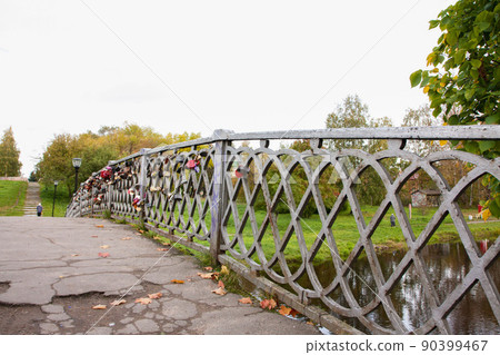 Bridge with locks. Petrozavodsk, Russia 23.09.2015. 90399467