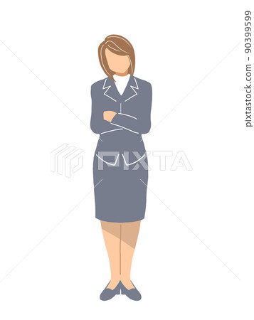 A woman who tilts his head A woman who tilts his head 90399599