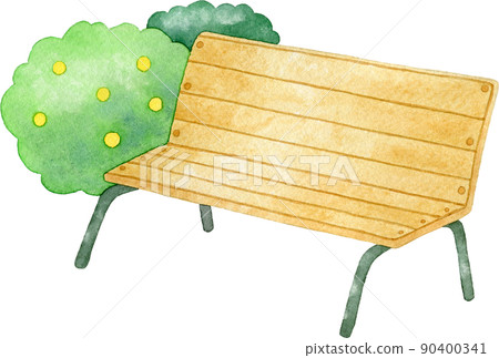 Illustration of a wooden bench Illustration of a wooden bench 90400341