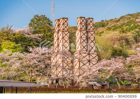 (Shizuoka Prefecture) World Heritage Site, Nirayama Reverberatory Furnace, Cherry Blossom Season 90400899