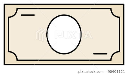 Bill Note Drawing Simple line drawing illustration of banknotes... - Stock Illustration ...