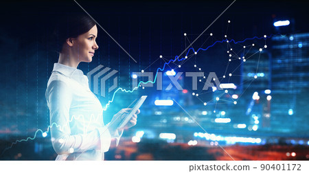 Business and innovation concept . Mixed media 90401172