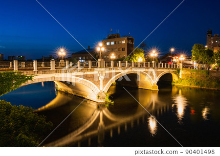 Kanazawa Asano River Ohashi Night view 90401498