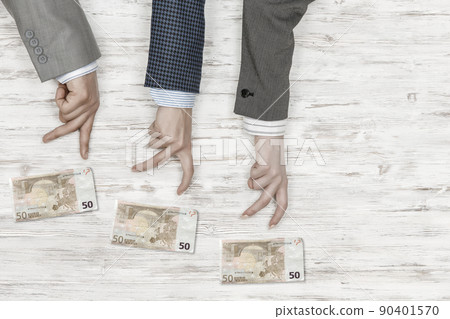 Business decrease concept . Mixed media 90401570