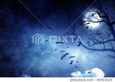 Scary night image . Mixed media Scary night image . Mixed media 90401620