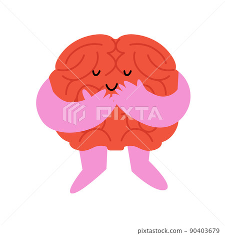 放鬆大腦的矢量圖解。 90403679