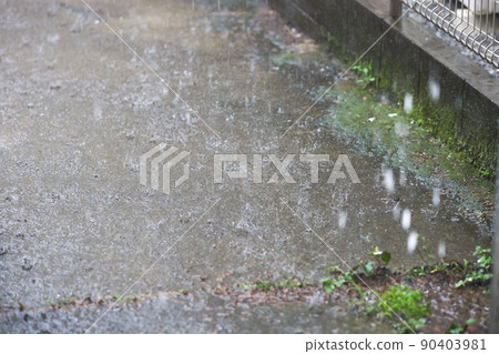 Guerrilla rainstorms, condominiums, around residential areas 90403981