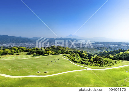 From Nihondaira in Shizuoka City, Shizuoka Prefecture to Mt. Fuji, Suruga Bay and a lawn garden From Nihondaira in Shizuoka City, Shizuoka Prefecture to Mt. Fuji, Suruga Bay and a lawn garden 90404170