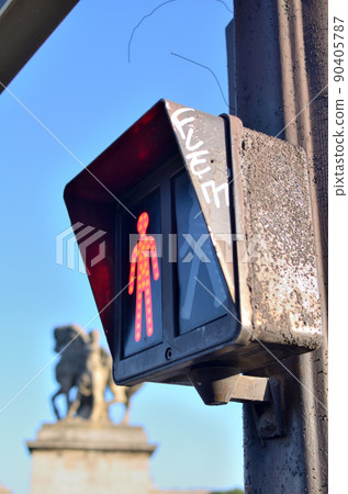 French traffic light red sign French traffic light red sign 90405787
