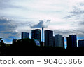 Cloudy sky and shadow of hotel town 90405866