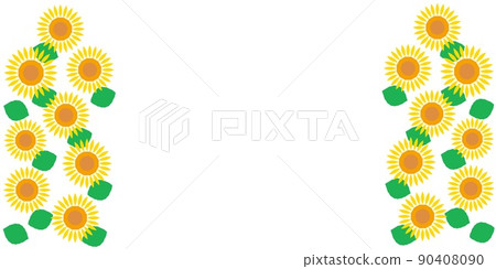 Sunflower frame white background 90408090