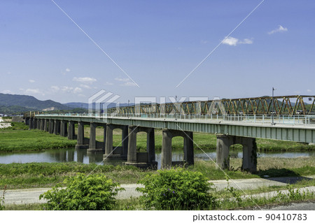 Takahashi River Kawabe Bridge and Kawabe Bridge, Kurashiki City, Okayama Prefecture 90410783