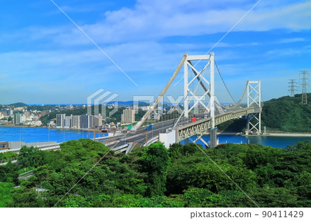 [Fukuoka Prefecture] Kanmon Strait under sunny weather 90411429