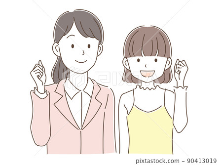 A teacher in a guts pose and a student in plain clothes A teacher in a guts pose and a student in plain clothes 90413019